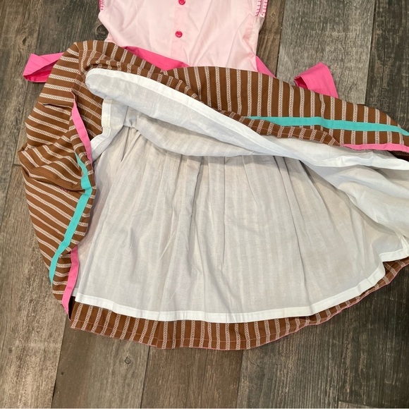 WELL DRESSED WOLF WDW FALL FESTIVAL DRESS size 8 PINK BROWN Embroidery - Picture 8 of 8